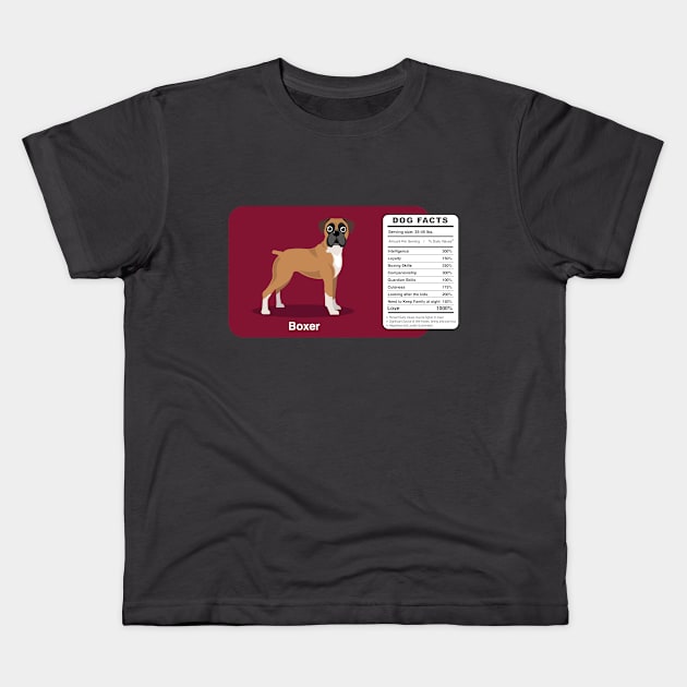 Boxer Dog Kids T-Shirt by Brash Ideas